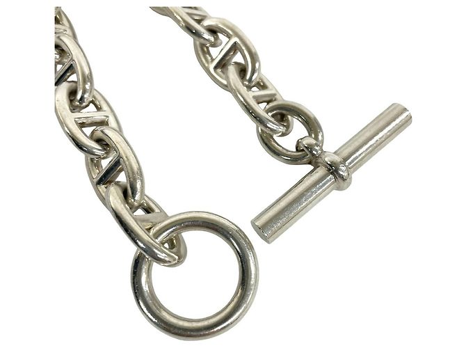 Hermès Bracciale con Charms Hermes Chaine d'Ancre TGM Argento - vista 4
