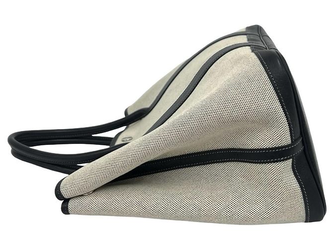 Hermès Borsa Tote Hermes Garden Party PM Marrone Nero - vista 5