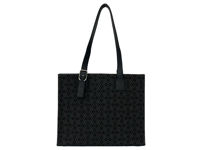 Loewe Buckle Horizontal Tragetasche aus Canvas mit Anagram-Muster und Leder Braun Schwarz - Ansicht 3