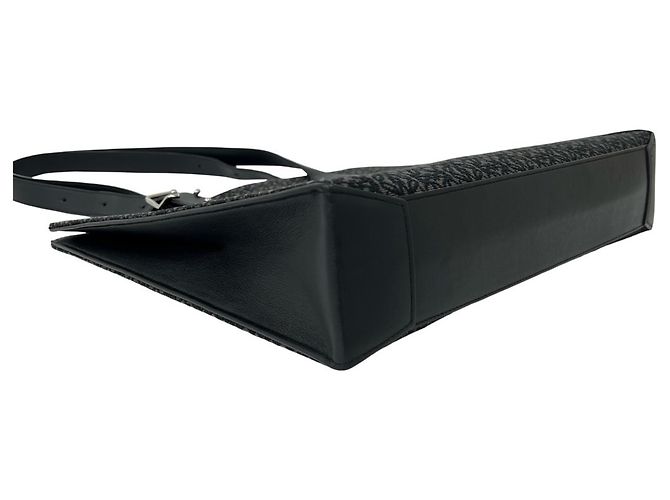 Loewe Buckle Horizontal Tragetasche aus Canvas mit Anagram-Muster und Leder Braun Schwarz - Ansicht 7