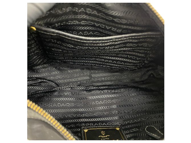 Saffiano Borsa a tracolla Prada Tessuto Pocono Nero - vista 9