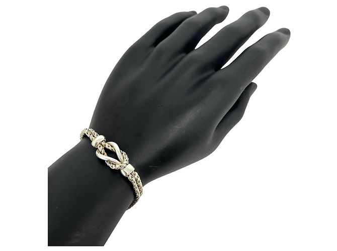 Tiffany & Co Bracciale Tiffany Vintage Double Rope Center Knot Argento - vista 2
