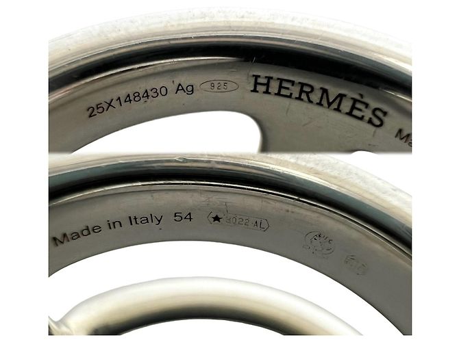 Hermès Anello Hermes Osmo's PM Silver Band Ring Argento - vista 3