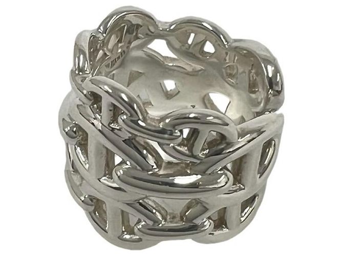 Ring Hermès Anello Hermes Enchainée GM Argento - vista 4