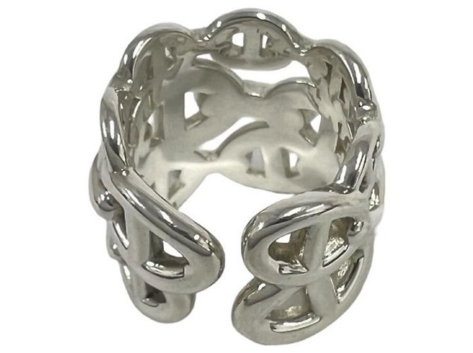 Ring Hermès Anello Hermes Enchainée GM Argento - vista 6