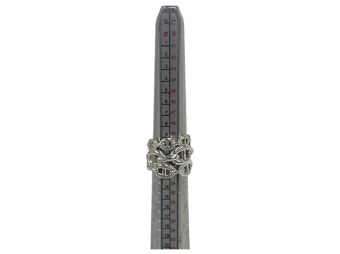 Ring Hermès Anello Hermes Enchainée GM Argento - vista 7