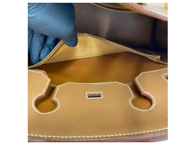 Hermès Sac à main HERMES Birkin 35 en cuir Courchevel Marron - vue 10