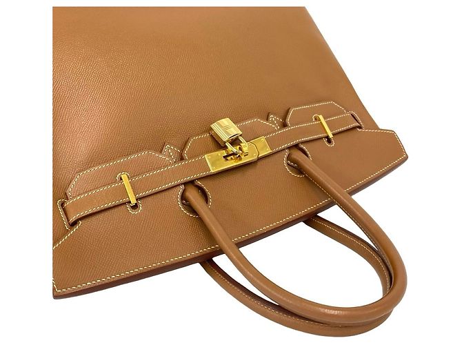 Hermès Sac à main HERMES Birkin 35 en cuir Courchevel Marron - vue 4
