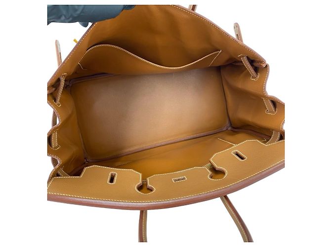 Hermès Sac à main HERMES Birkin 35 en cuir Courchevel Marron - vue 9