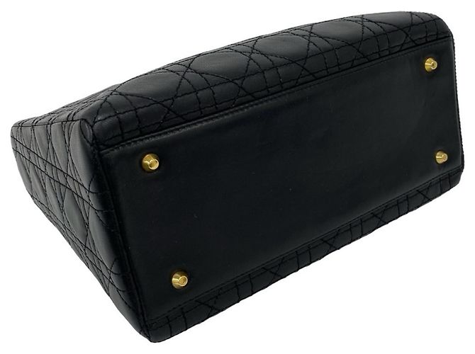 Borsa Christian Dior Lady Cannage in pelle trapuntata Nero - vista 7