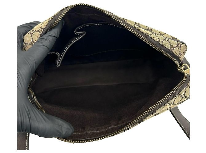 16 Céline Celine Macadam Schultertasche mit Blazon-Muster Braun - Ansicht 9