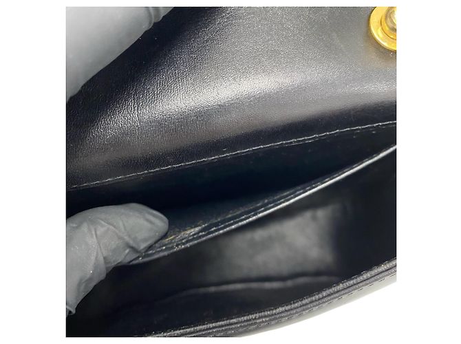 Céline Borsa a tracolla in pelle Celine Triomphe Logo Nero - vista 10