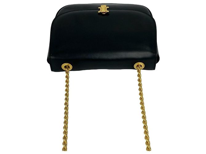 Céline Borsa a tracolla in pelle Celine Triomphe Logo Nero - vista 4