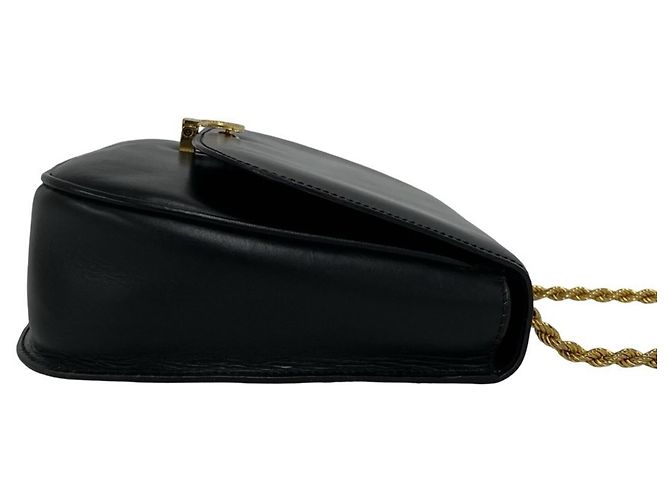 Céline Borsa a tracolla in pelle Celine Triomphe Logo Nero - vista 6