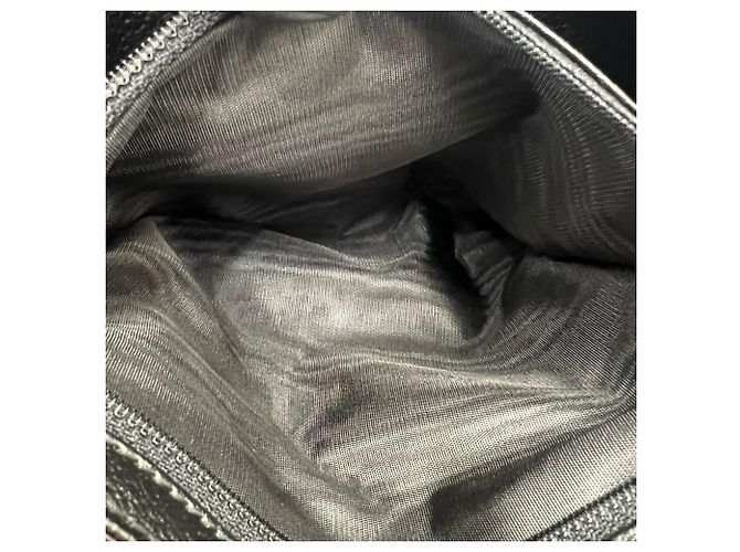 Triomphe Céline Celine Macadam Blazon Pattern Schultertasche aus Leder Braun Schwarz - Ansicht 10