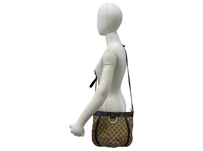Gucci Abbey Logo Hardware Schultertasche Braun - Ansicht 2