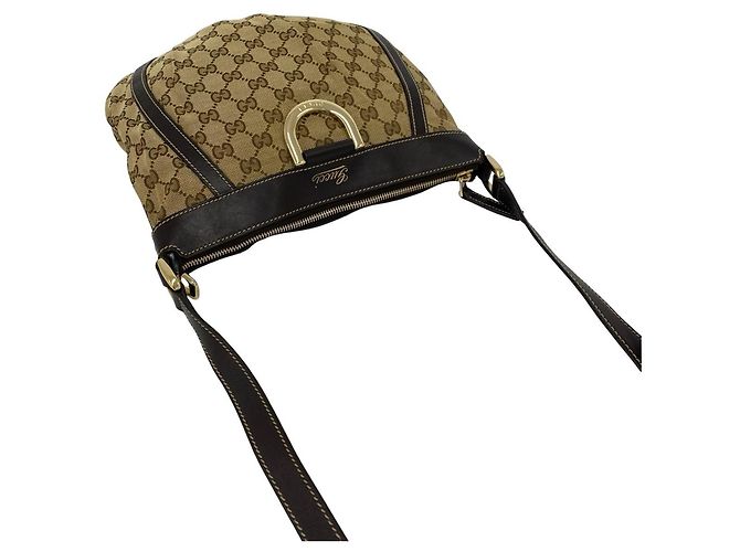 Gucci Abbey Logo Hardware Schultertasche Braun - Ansicht 4