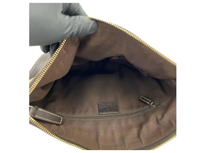 Gucci Abbey Logo Hardware Schultertasche Braun - Ansicht 9