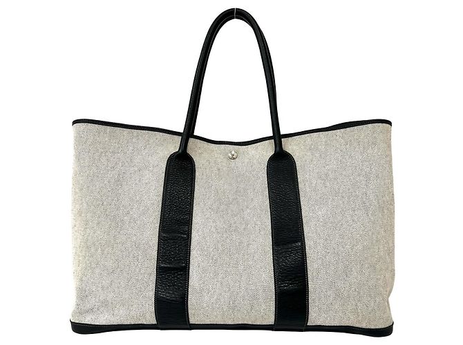 Hermès Borsa Tote Hermes Garden Party GM Marrone Nero - vista 3