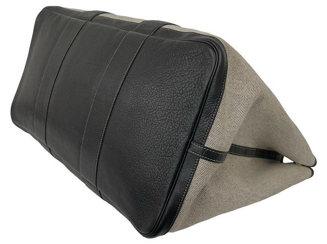Hermès Borsa Tote Hermes Garden Party GM Marrone Nero - vista 8