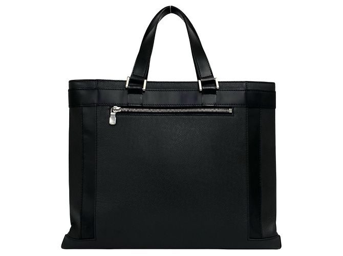 Borsa business LOUIS VUITTON Kasbek PM in pelle Taiga Nero - vista 3