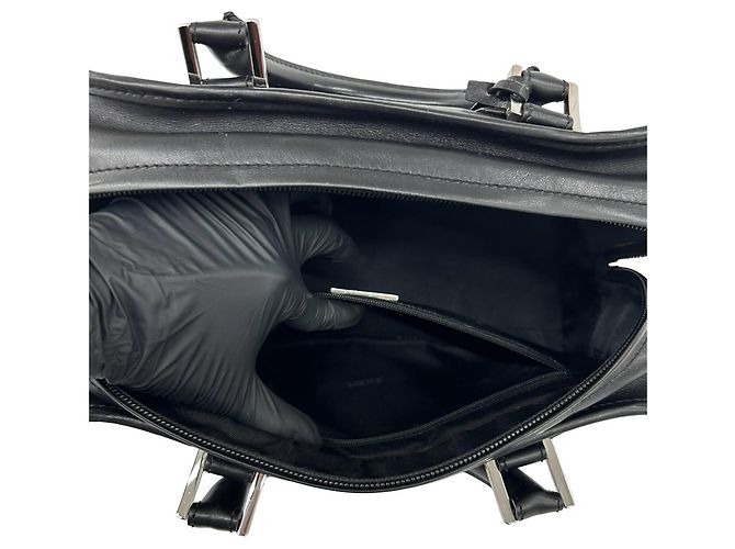 Loewe Amazona 28 Anagram Logo Lederhandtasche Schwarz - Ansicht 10