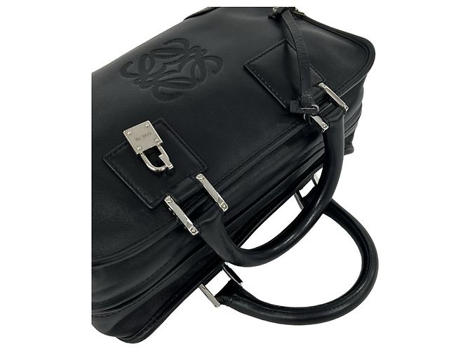 Loewe Amazona 28 Anagram Logo Lederhandtasche Schwarz - Ansicht 4
