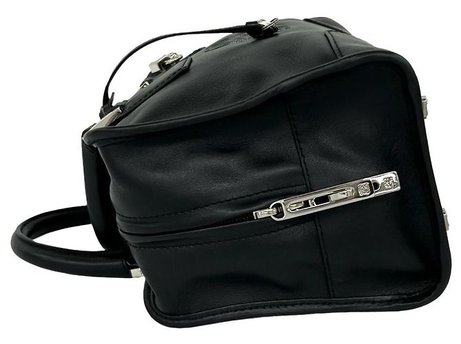 Loewe Amazona 28 Anagram Logo Lederhandtasche Schwarz - Ansicht 5