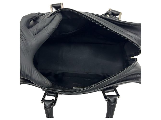 Loewe Amazona 28 Anagram Logo Lederhandtasche Schwarz - Ansicht 9