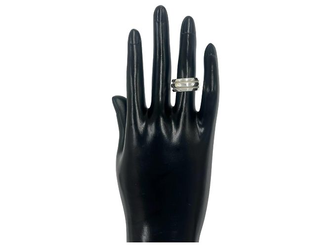 Tiffany & Co Tiffany Grooved Double Line Ring Silber - Ansicht 2