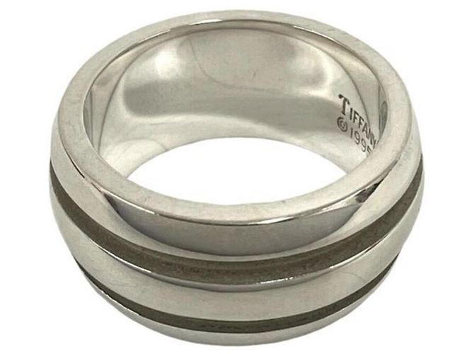 Tiffany & Co Tiffany Grooved Double Line Ring Silber - Ansicht 4