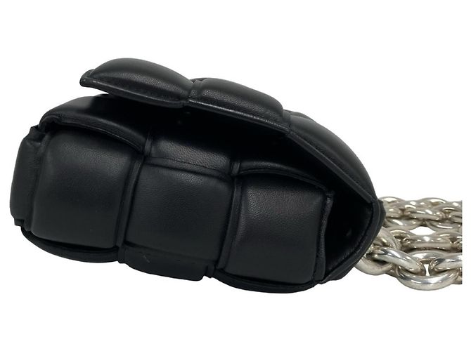Sac à épaule en cuir Bottega Veneta Padded Cassette avec chaîne Noir - vue 6