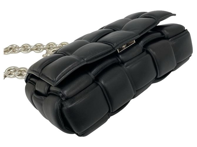 Sac à épaule en cuir Bottega Veneta Padded Cassette avec chaîne Noir - vue 7