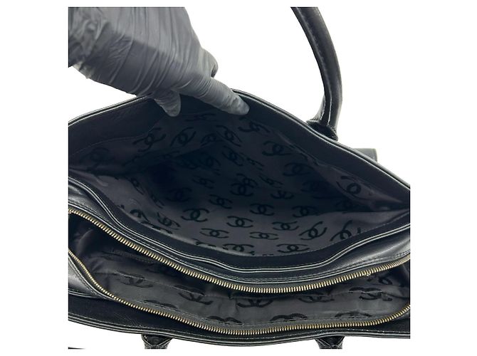 Chanel Coco Mark Handtasche aus Leder Schwarz - Ansicht 10