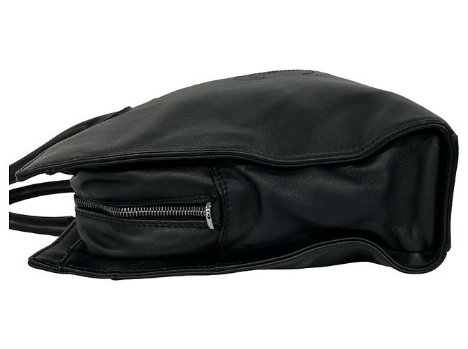 Chanel Coco Mark Handtasche aus Leder Schwarz - Ansicht 5