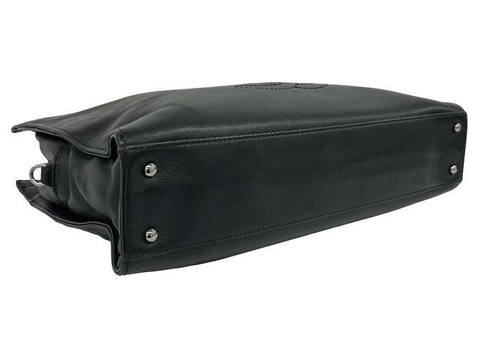 Chanel Coco Mark Handtasche aus Leder Schwarz - Ansicht 7