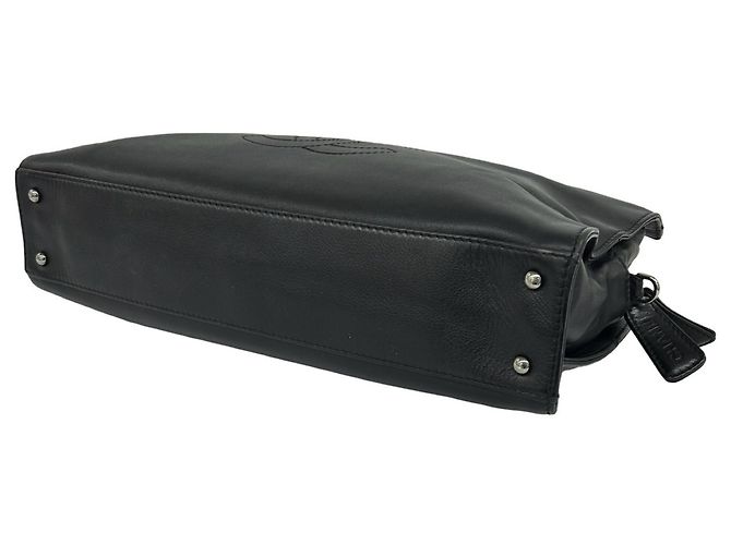 Chanel Coco Mark Handtasche aus Leder Schwarz - Ansicht 8