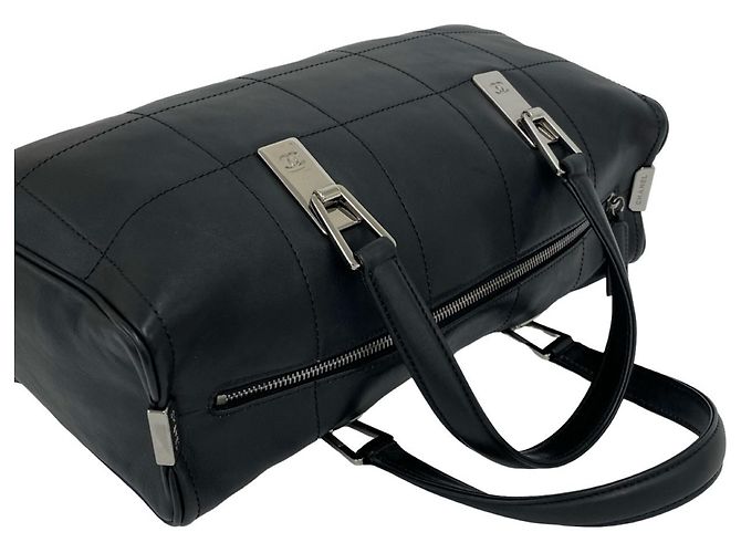 Mini borsa Boston Chanel in pelle nera Nero - vista 4