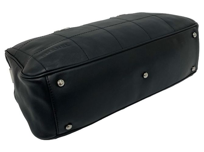 Mini borsa Boston Chanel in pelle nera Nero - vista 7