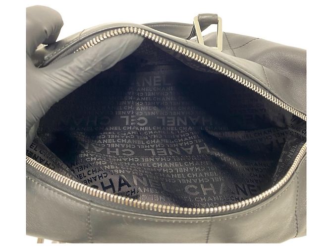 Mini borsa Boston Chanel in pelle nera Nero - vista 9