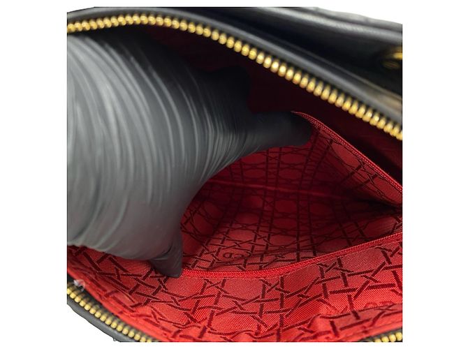 Borsa Christian Dior Lady Cannage in pelle trapuntata Nero - vista 10