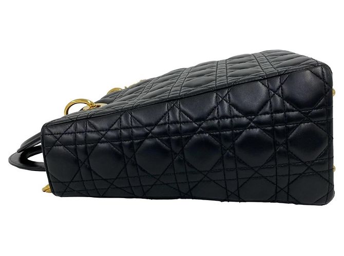 Borsa Christian Dior Lady Cannage in pelle trapuntata Nero - vista 5