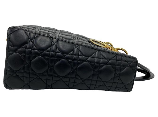 Borsa Christian Dior Lady Cannage in pelle trapuntata Nero - vista 6