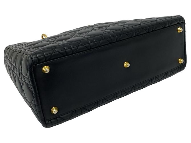 Borsa Christian Dior Lady Cannage in pelle trapuntata Nero - vista 7