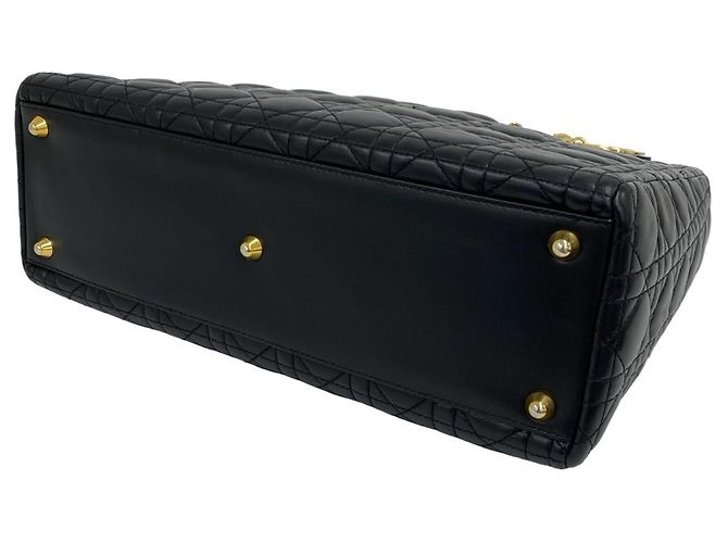 Borsa Christian Dior Lady Cannage in pelle trapuntata Nero - vista 8