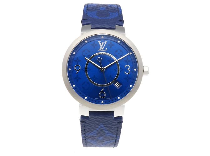 Relógio Louis Vuitton Tambour Slim Monogram Cobalt GM - vista 8