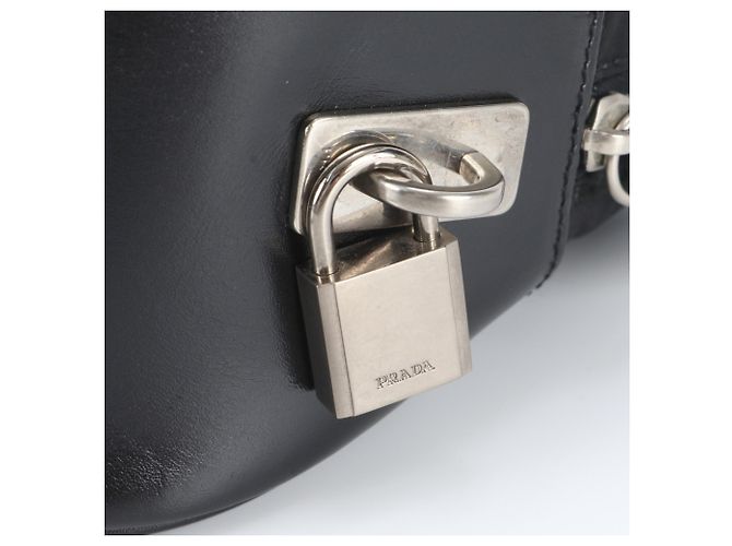 Tote Borsa a mano Prada Tessuto Nylon con logo triangolare nero - vista 10