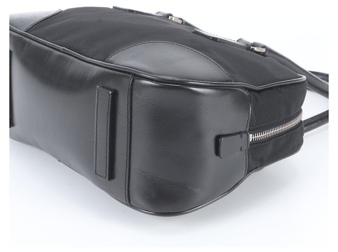Tote Borsa a mano Prada Tessuto Nylon con logo triangolare nero - vista 4