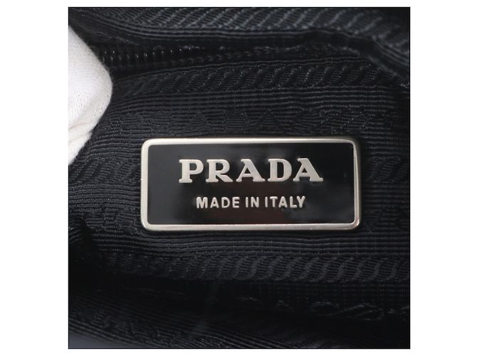 Sac messager Prada en nylon Tessuto avec logo triangle en cuir Noir - vue 8