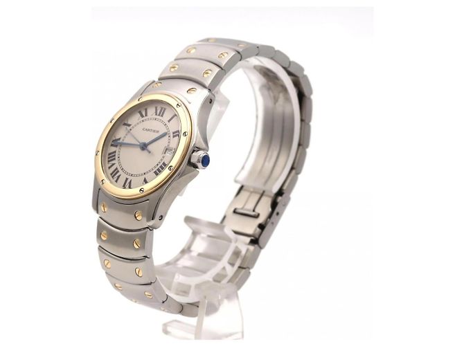 Cartier Santos Round MM Two-Tone Quartz Uhr - Ansicht 2